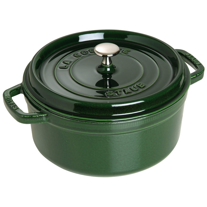 Staub 9 Qt. Cast Iron Round Dutch Oven with Lid Perigold